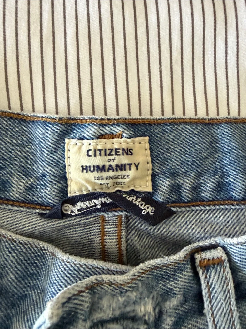 Citizens of Humanity Libby Relaxed Bootcut Light Blue Distressed Jeans